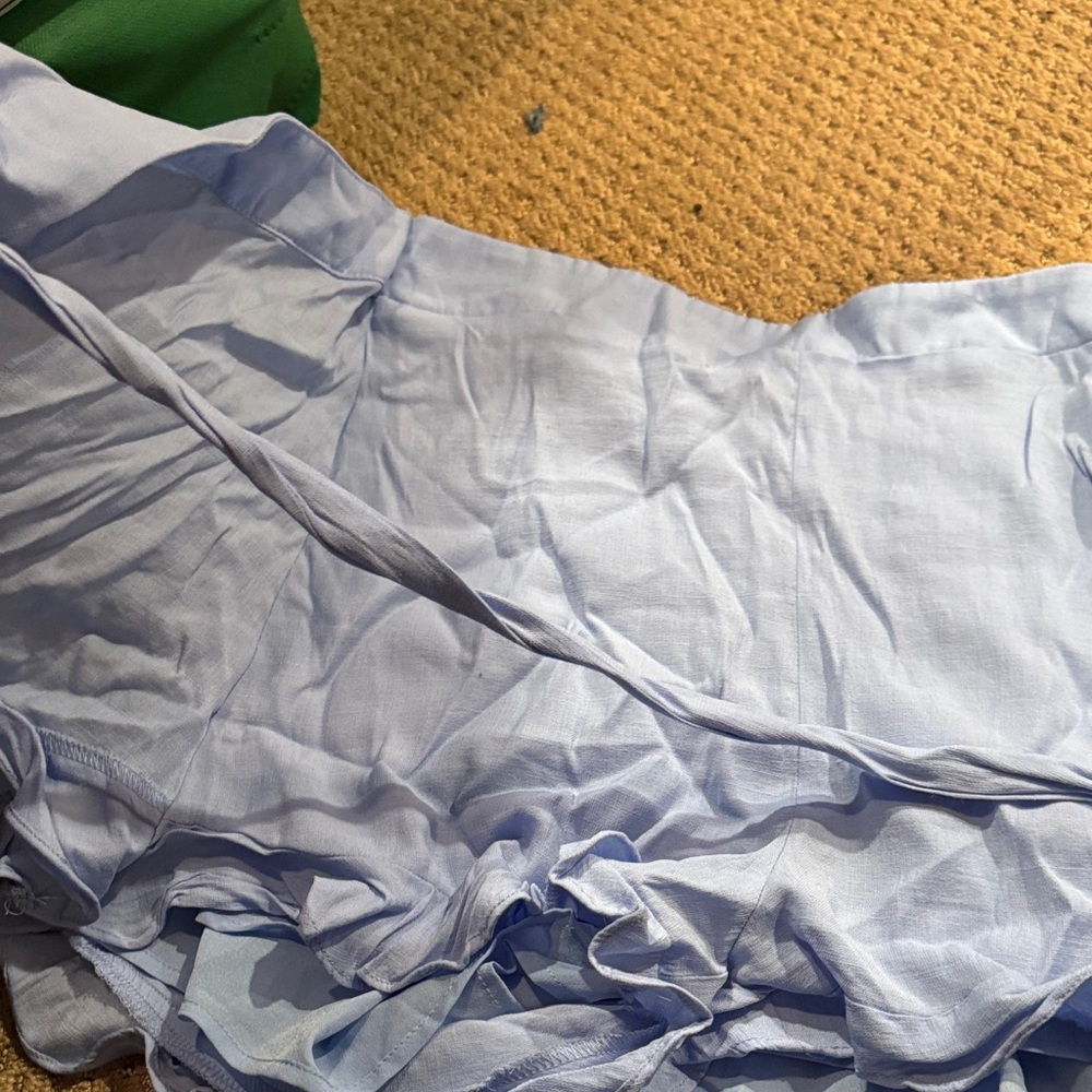 Light Blue Ruffled Skort - Picture 2 of 4